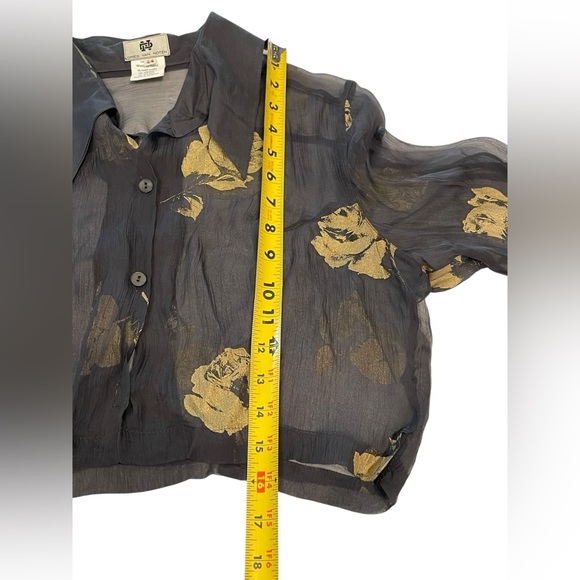 Dries Van Noten 1994 Spring/Summer 1st Runway Collection sheer black silk Sz:44 - Picture 8 of 10